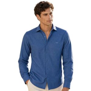 Nobero Textured Popcorn Shirt for Men | Stand Collar | Regular Fit | Full Sleeve
